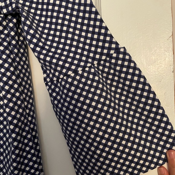 J.McLaughlin Navy & White with Flare sleeve Top - Picture 2 of 3